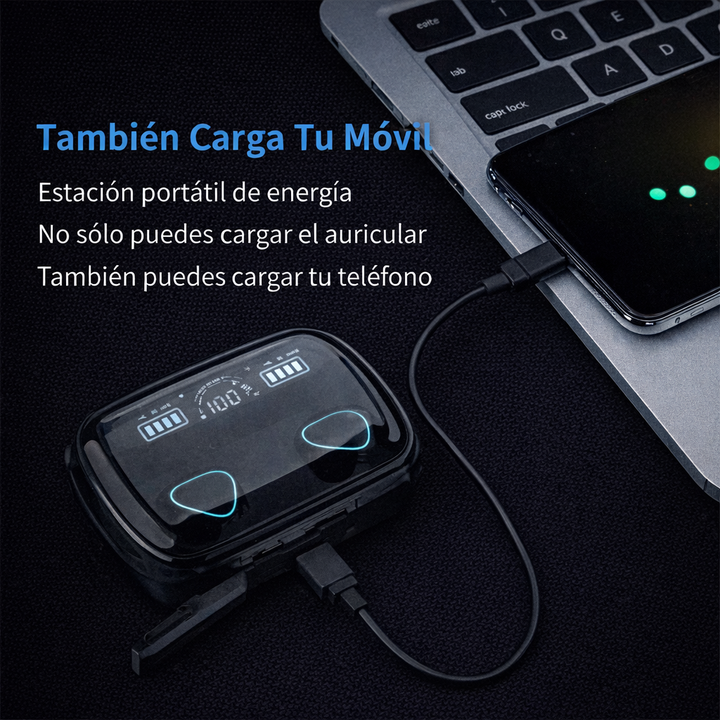 Auriculares Deportivos Bluetooth 5.1 Inalámbricos y Resistentes al Agua